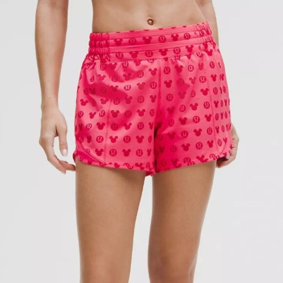 lululemon athletica Pants - Lululemon Disney x lululemon Hotty Hot High-Rise Short 4" Disney Classic Pink 8